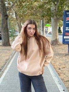 Худі утеплене на флісі бежеве L-XL-XXL 22L фото