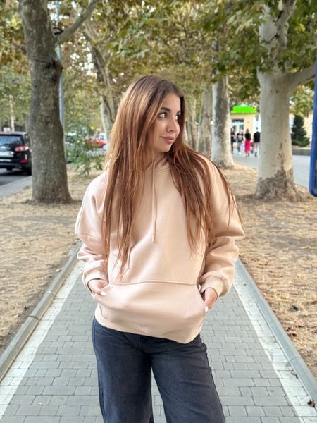 Худі утеплене на флісі бежеве L-XL-XXL 22L фото