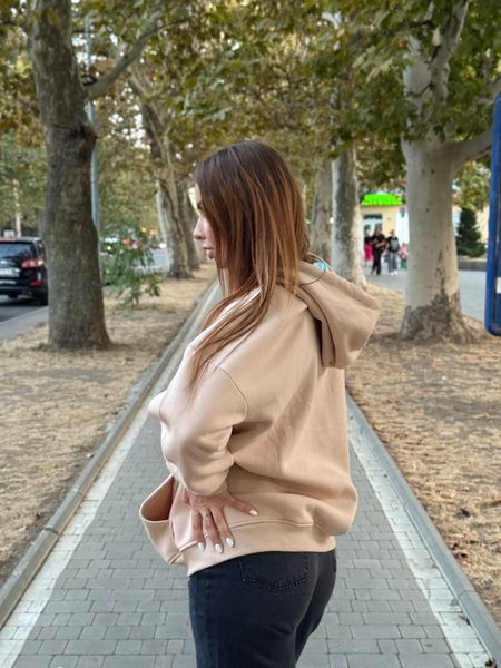 Худі утеплене на флісі бежеве L-XL-XXL 22L фото